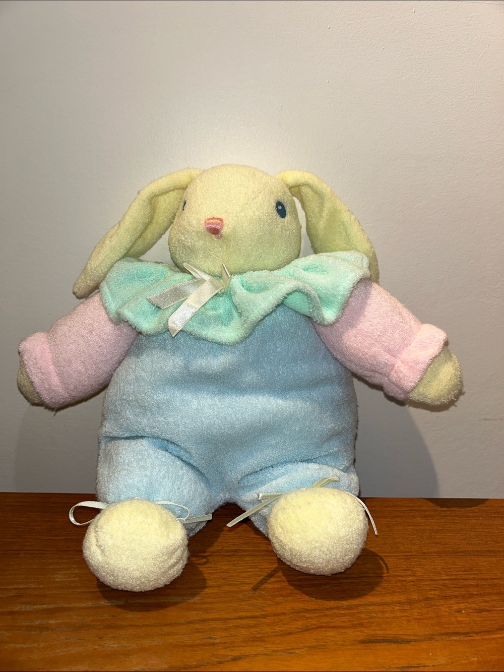 90s Vintage TB Trading Co Soft Expressions Rattle Bunny RARE